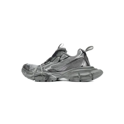 Balenciaga 3XL Lace-Up Sneakers Grey Silver 542228 W2RB8 1210 01