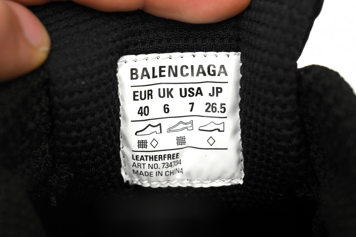    Balenciaga 3XL Lace-Up Sneakers Black And White 542228 W2RB8 1090 