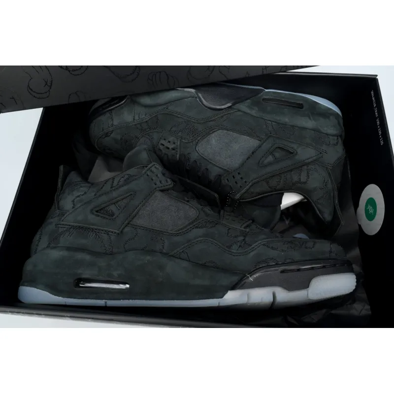 Pkgod KAWS X Air Jordan 4 Retro Black 930155-001