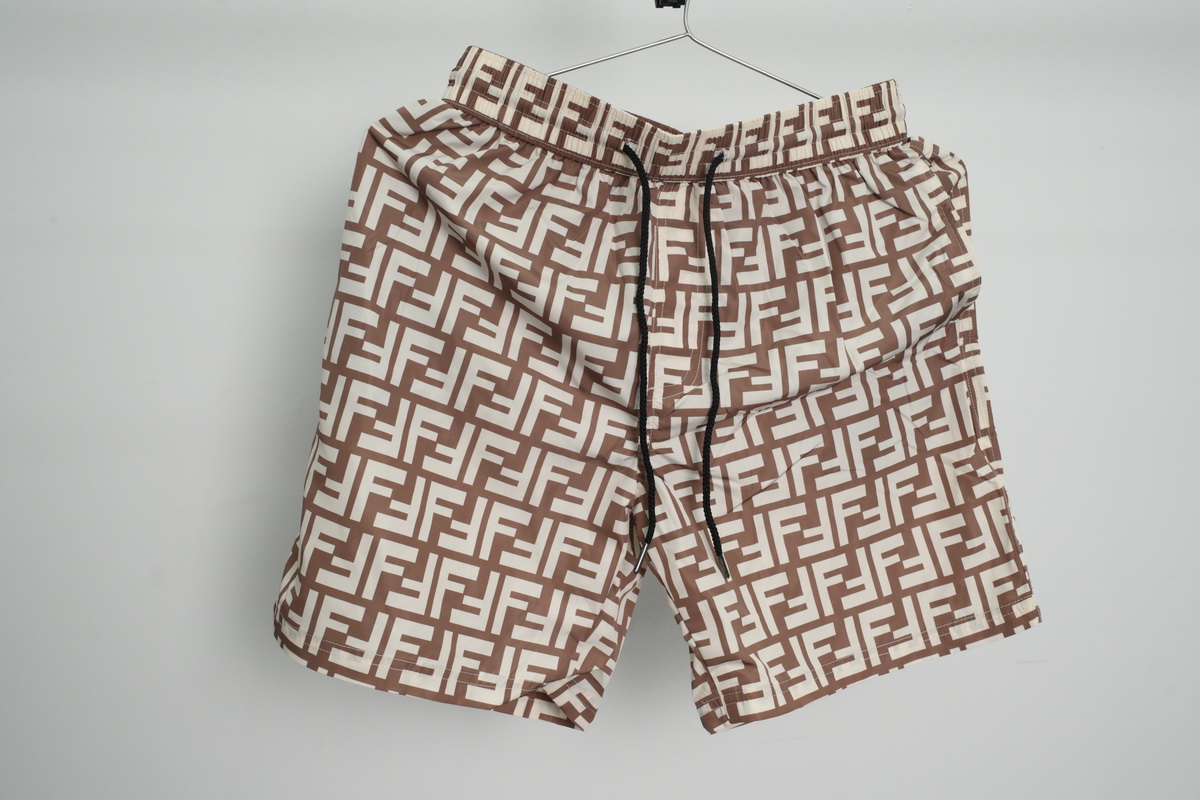 Top Quality Fendi FF Motif Shorts Black/Brown