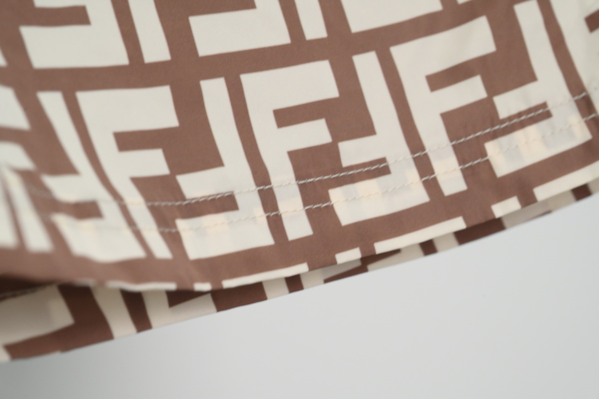 Top Quality Fendi FF Motif Shorts Black/Brown