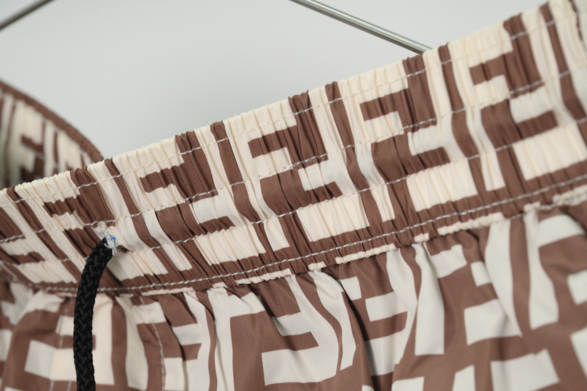 Top Quality Fendi FF Motif Shorts Black/Brown