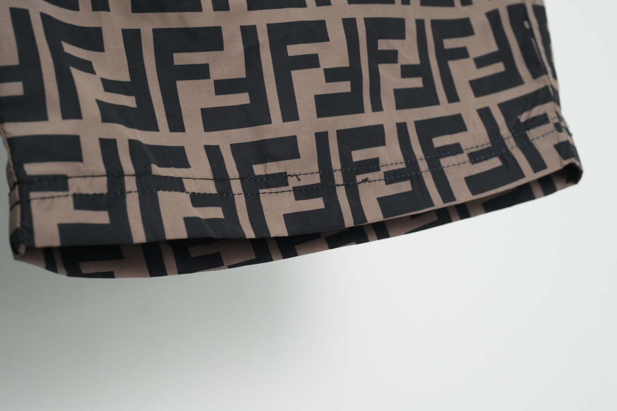 Top Quality Fendi FF Motif Shorts Black/Brown