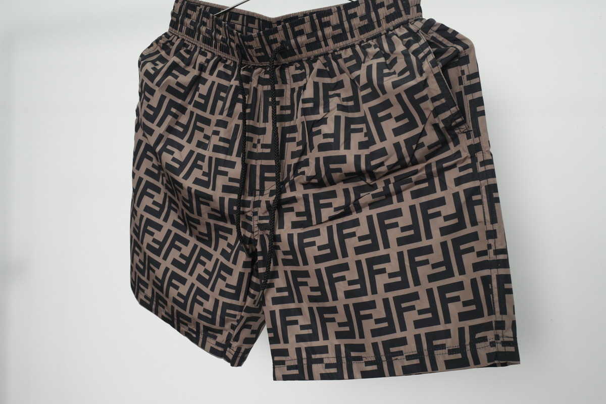 Top Quality Fendi FF Motif Shorts Black/Brown