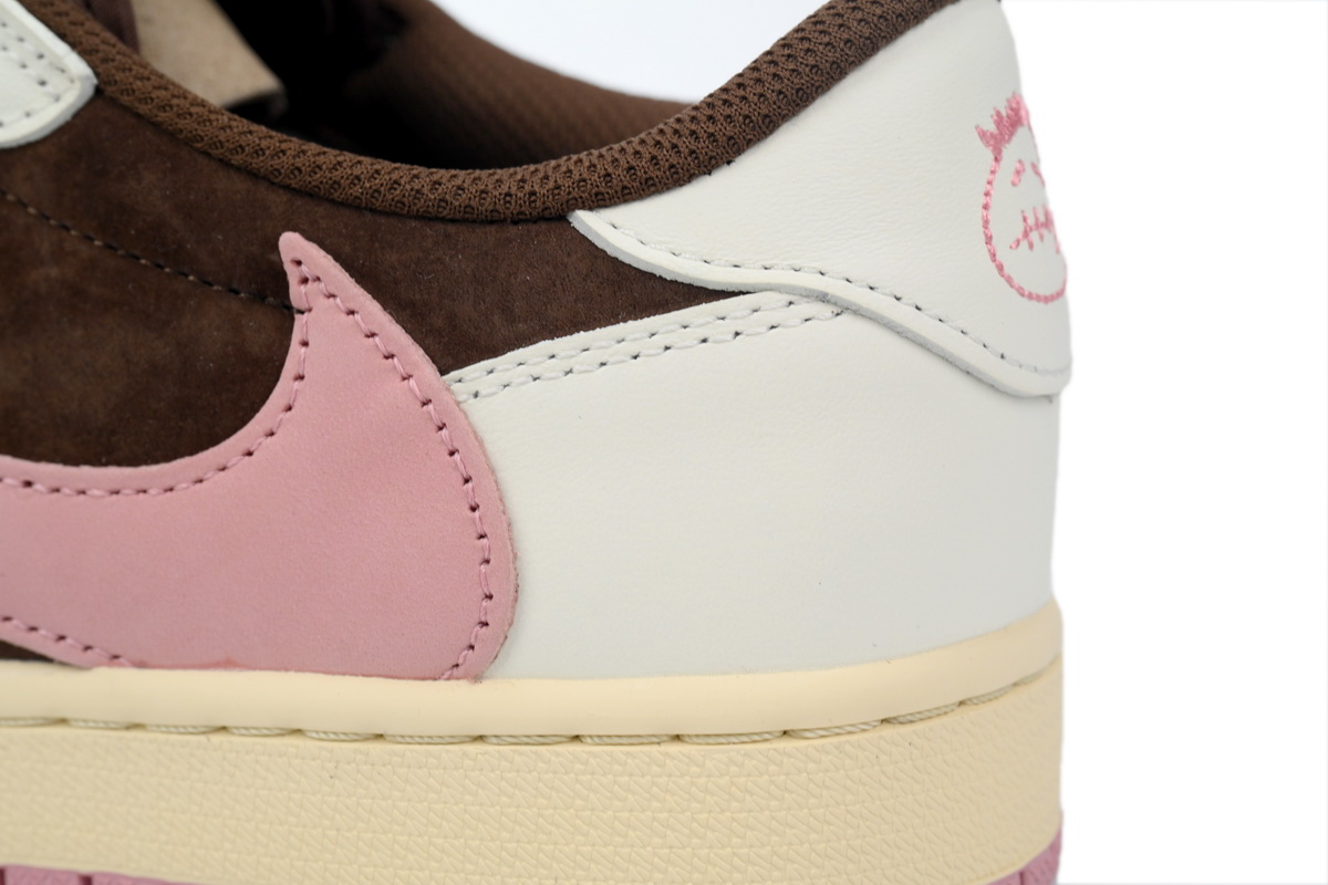    Pkgod Travis Scott x Air Jordan 1 Low Dark Pony Pink