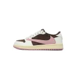 Pkgod Travis Scott x Air Jordan 1 Low Dark Pony Pink