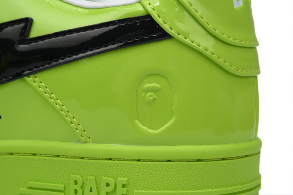    A BATHING APE Bape STA Low Green Mirror