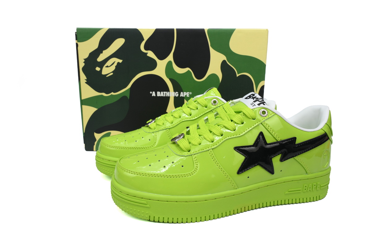    A BATHING APE Bape STA Low Green Mirror