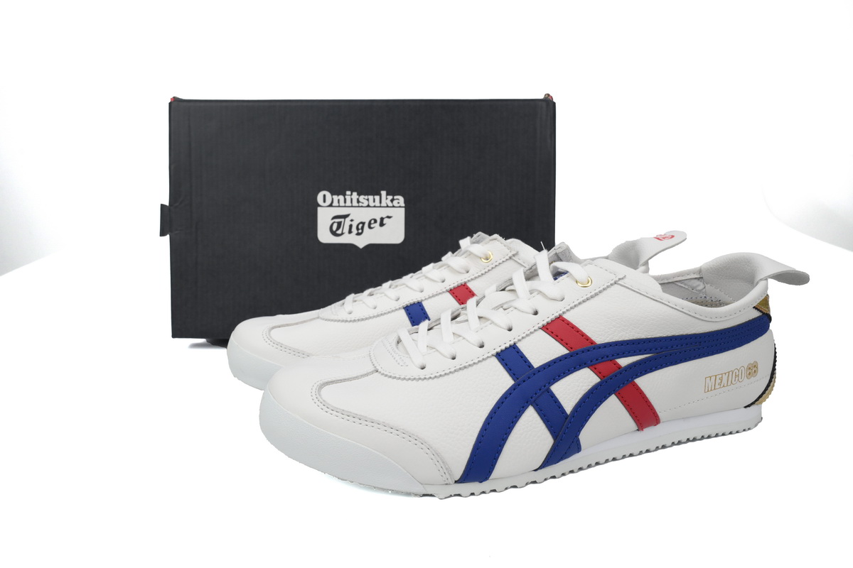 Onitsuka Tiger Mexico 66 White Dark Blue Gold D507L-015 (Leather)