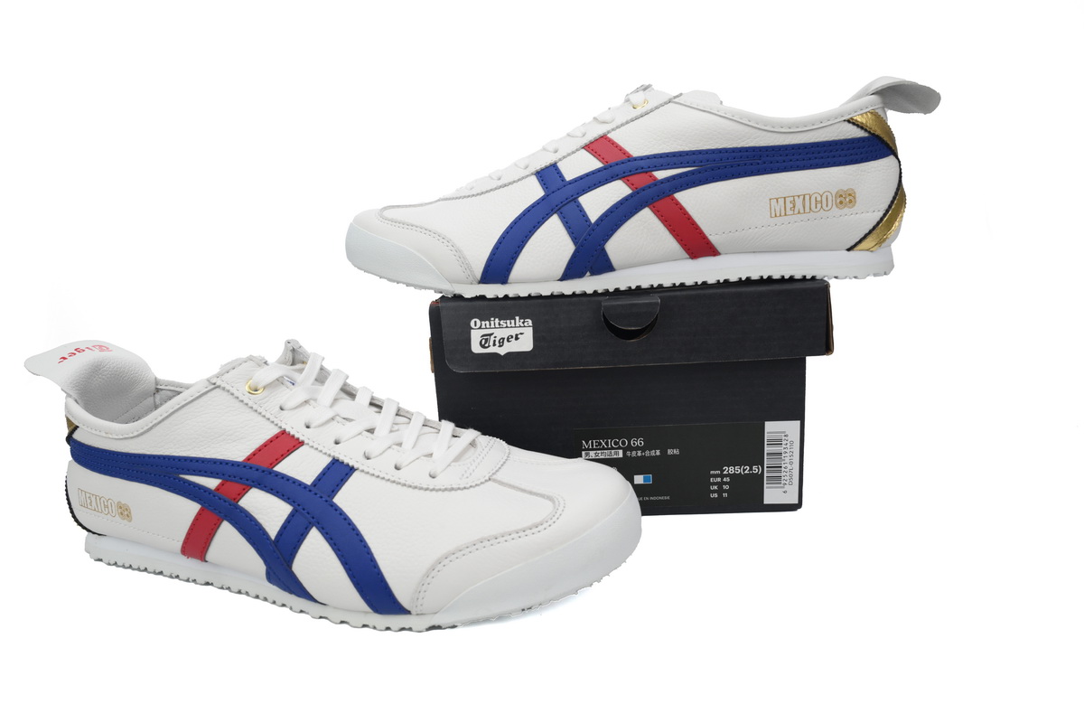 Onitsuka Tiger Mexico 66 White Dark Blue Gold D507L-015 (Leather)