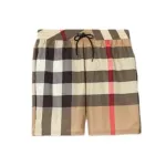 Top Quality Burberry Check Drawcord Swim Shorts Archive Beige