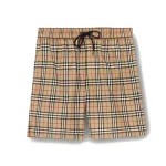 Top Quality Burberry Check Drawcord Swim Shorts Beige