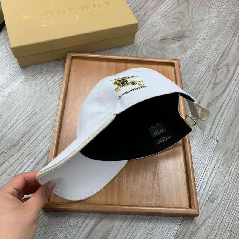 Burberry Monogram Motif Cotton Jersey Baseball Cap Black/White 