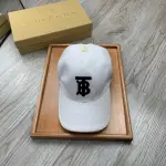 Burberry Monogram Motif Cotton Jersey Baseball Cap Black/White 