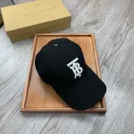 Burberry Monogram Motif Cotton Jersey Baseball Cap Black/White 