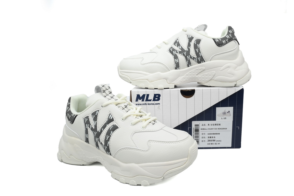    Giay MLB Chunky Window Monogram New York Yankees Black 3ASHBWM4N