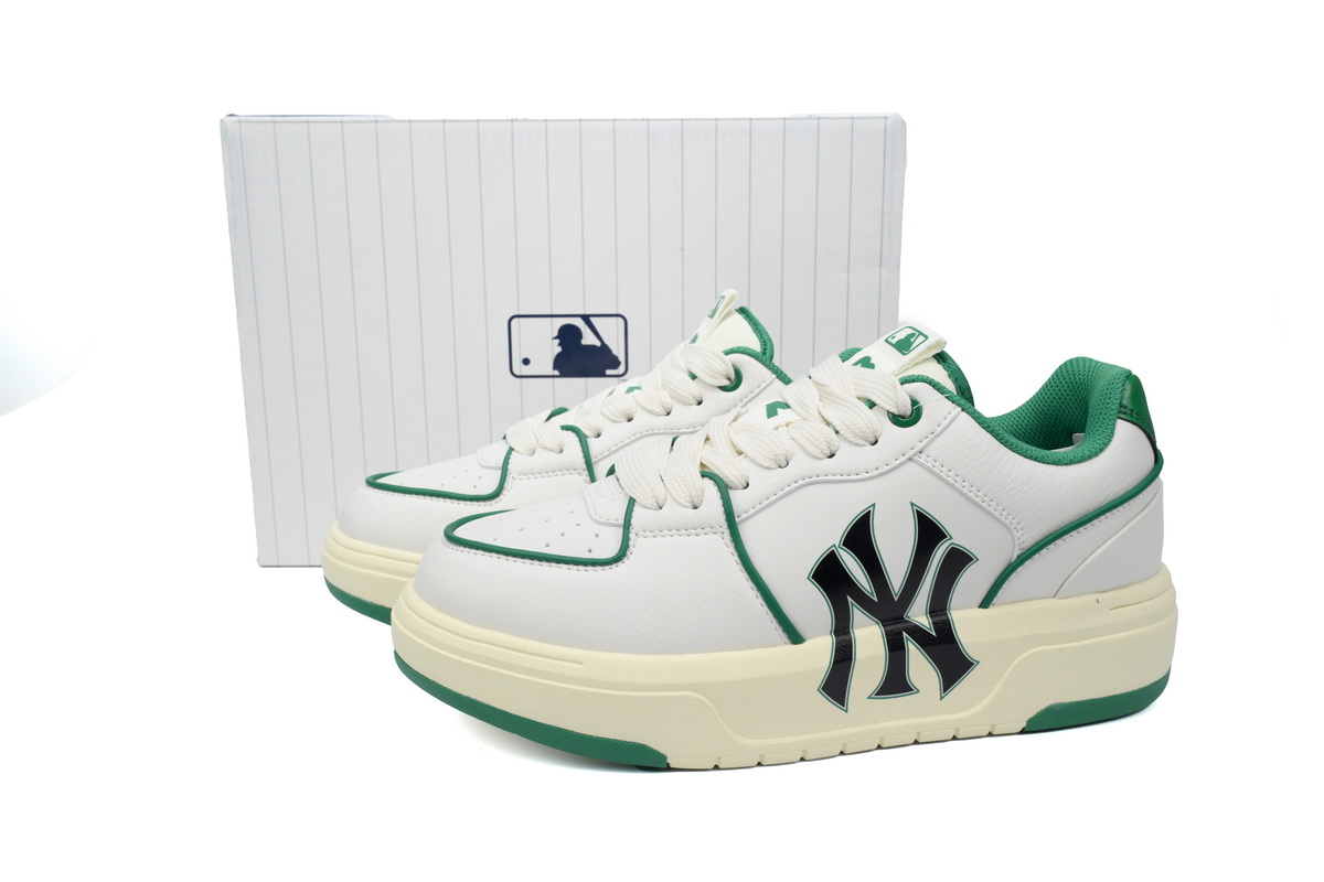    Giay MLB Chunky Liner New York Yankees White Green 3ASXCA12N-50GNS(09）