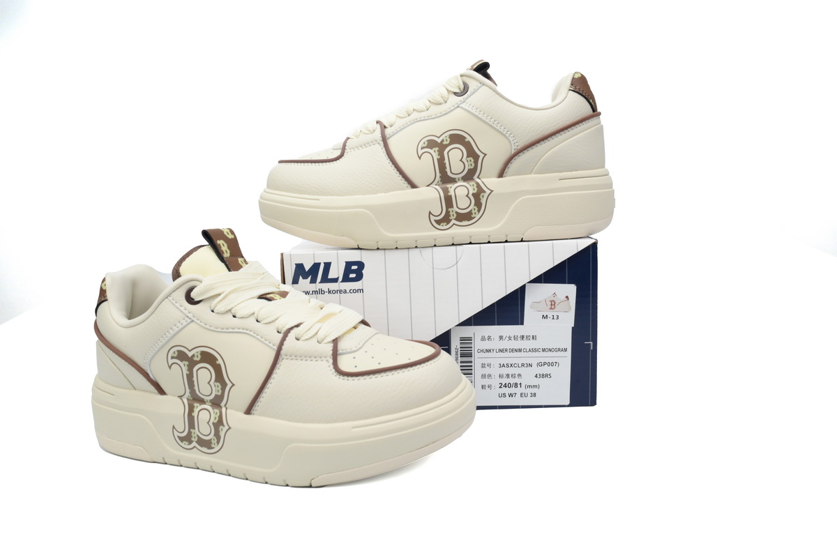    Giay MLB Chunky Liner Classic Monogram Brown 3ASXCLR3N-43BRS