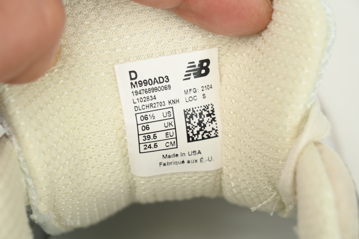    New Balance 990 Milk White Black M990AD3