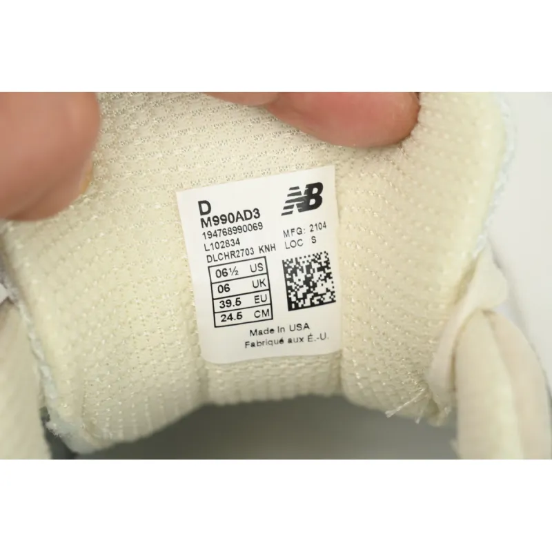 New Balance 990 Milk White Black M990AD3