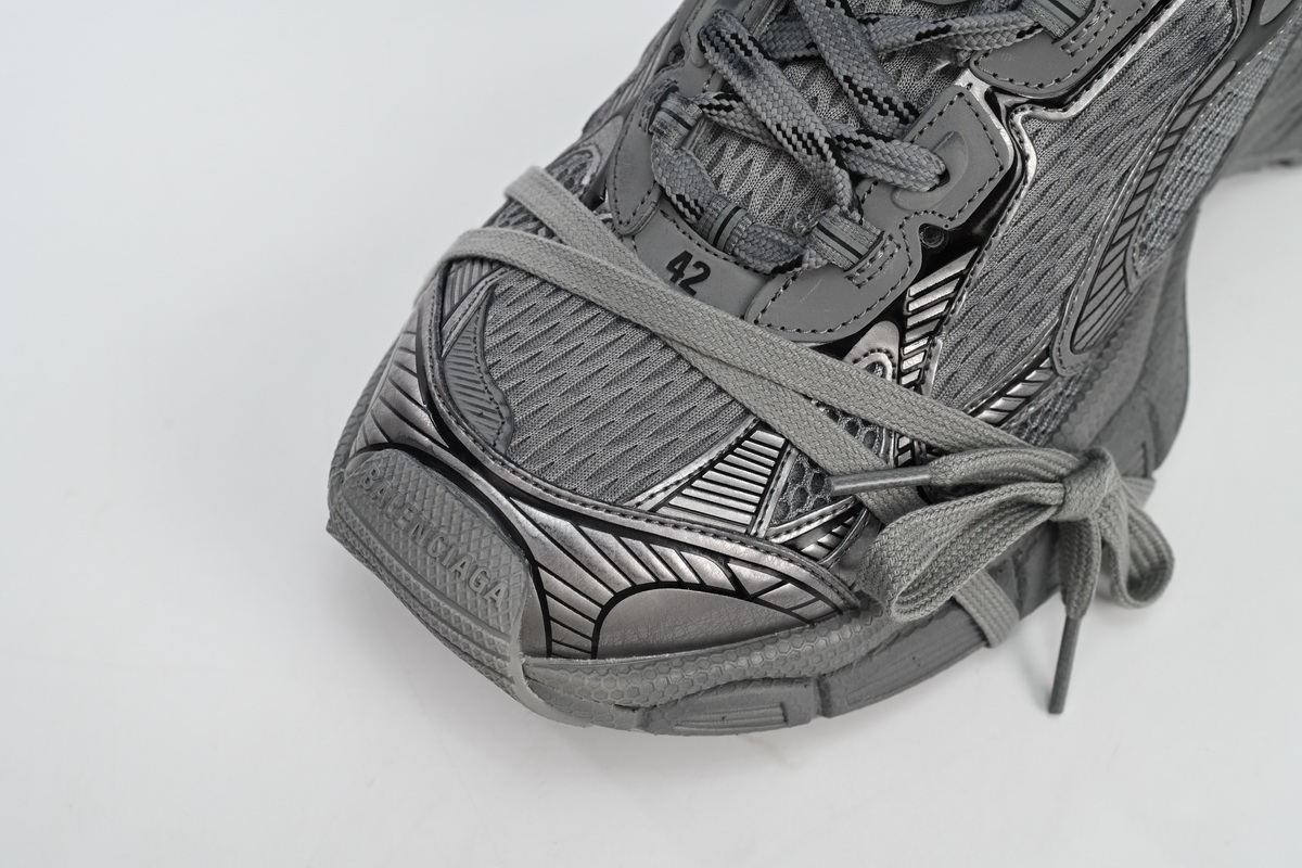     Balenciaga  3XL Lace-Up Sneakers Silver Grey 542229 W1RB5 1210