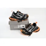 Balenciaga 3XL Lace-Up Sneakers All Black Orange 734731 W3XL3 1178 