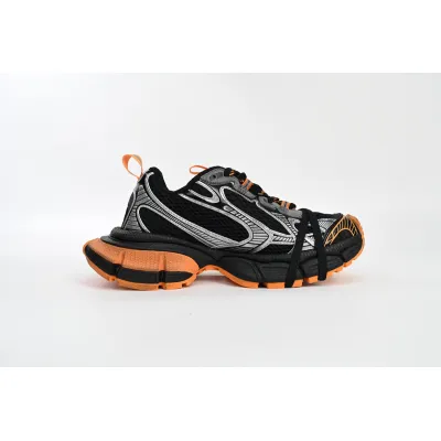 Balenciaga 3XL Lace-Up Sneakers All Black Orange 734731 W3XL3 1178  02