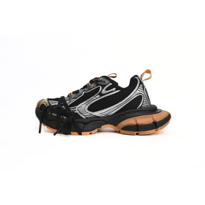 Balenciaga 3XL Lace-Up Sneakers All Black Orange 734731 W3XL3 1178  01