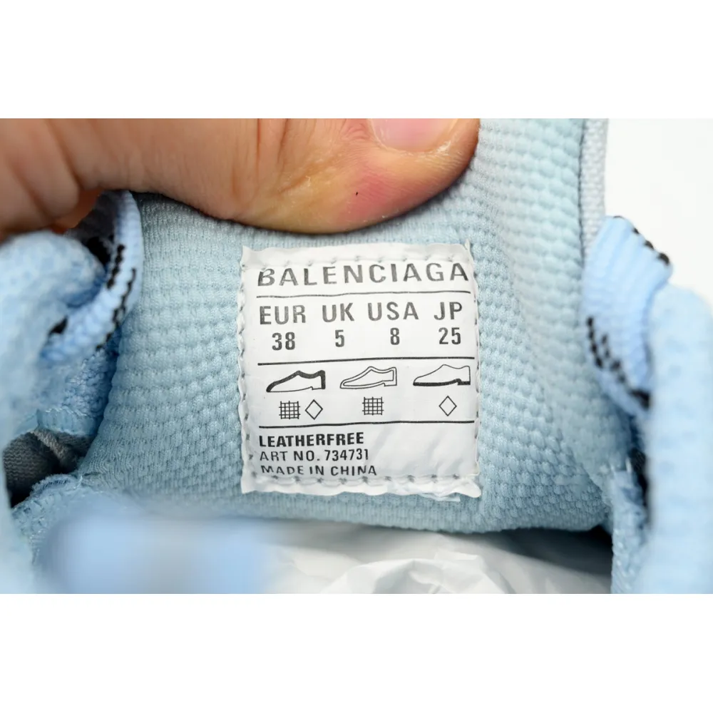 Balenciaga 3XL Lace-Up Sneakers Black Light Black Blue 734731 W3XL5 0521