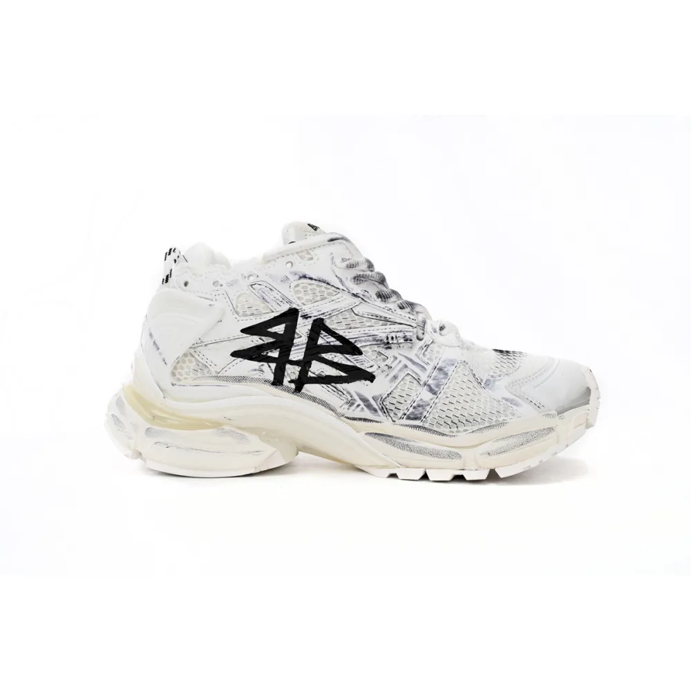 Balenciaga Runner White And Black Characters 677402 W3RBQ 9010 