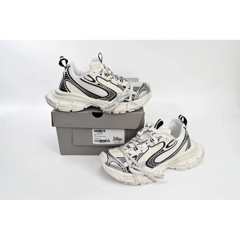 Balenciaga 3XL Silver Rice White Black 542229 W1RB5 0352