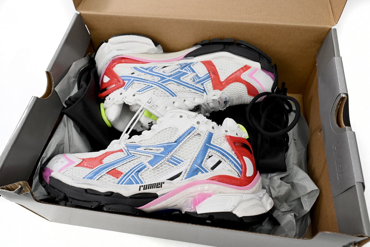 Balenciaga Runner White Blue Red 677402 W3RB6 9645 