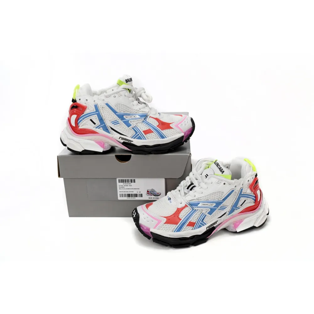 Balenciaga Runner White Blue Red 677402 W3RB6 9645 