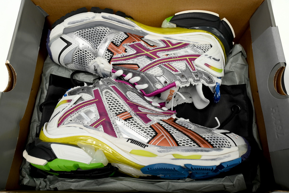 Balenciaga Runner White Yellow Purple 677402 W3RH5 0308