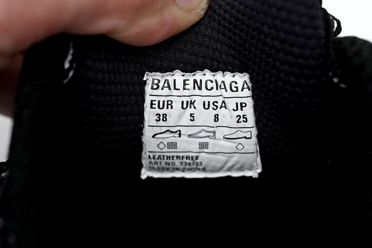    Balenciaga 3XL Black Mesh 734733 W2RC6 0203