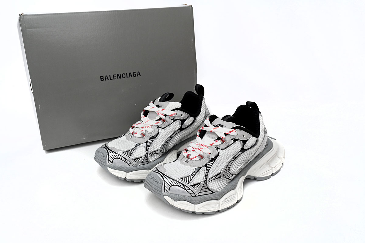    Balenciaga 3XL Grey White Red 734733 W2RB5 2801