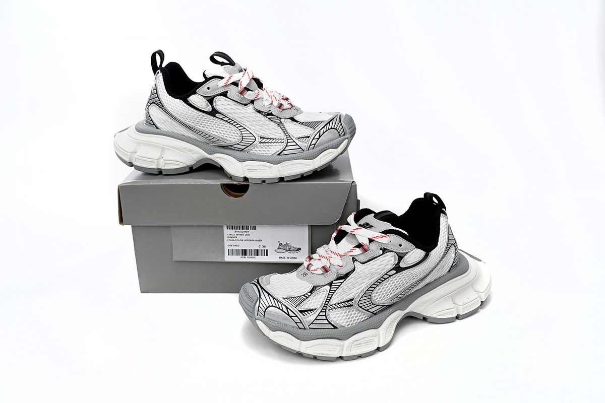    Balenciaga 3XL Grey White Red 734733 W2RB5 2801