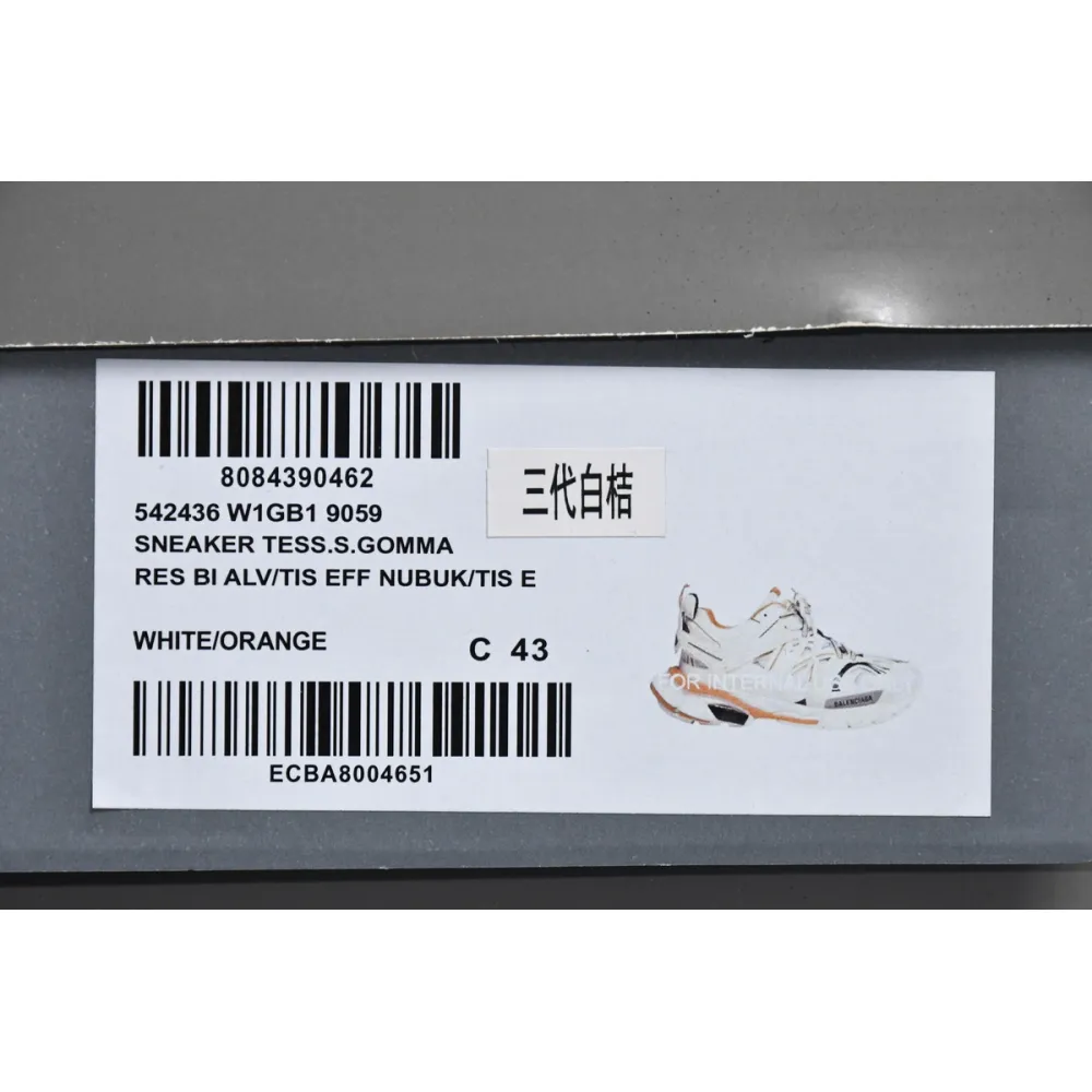 Balenciaga Tess S. White Orange Black  542436 W1GB1 9059   