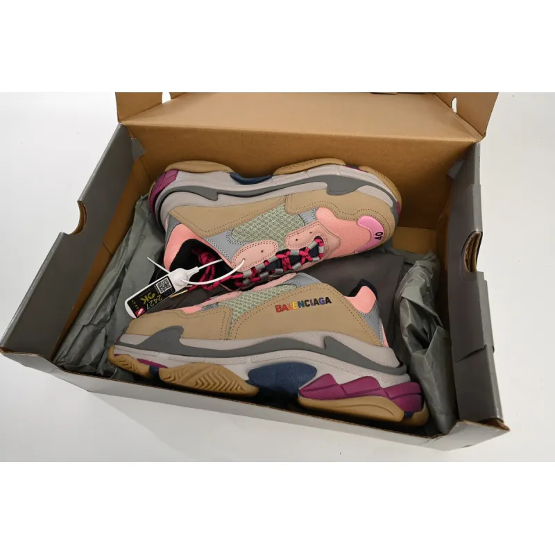 Pkgod Balenciaga Triple S Grey Pink  490672 W09O5 1036 