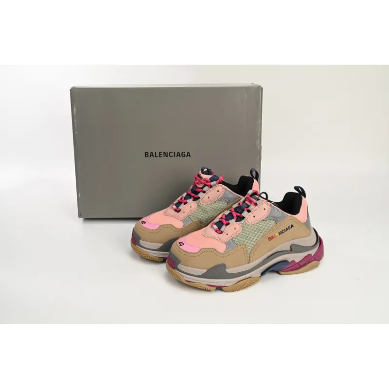 Pkgod Balenciaga Triple S Grey Pink  490672 W09O5 1036 