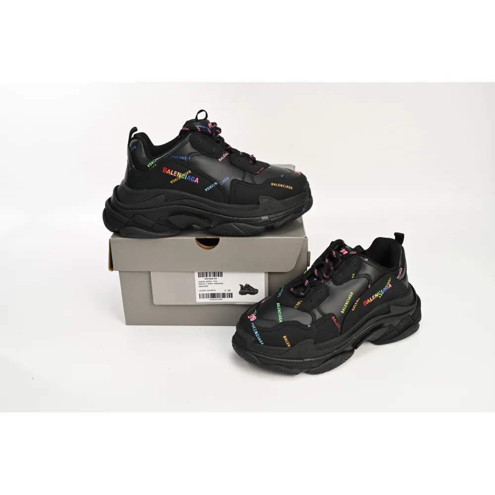 Pkgod Balenciaga Triple S Letter Colorful 524039 W2FA1 1210 