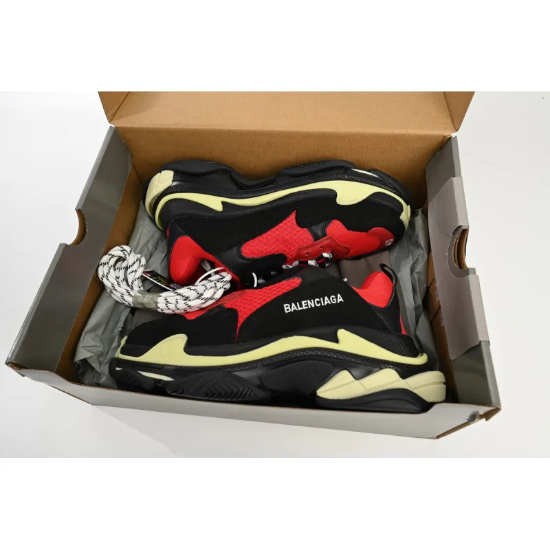 Pkgod Balenciaga Triple S Black Red Grey 483513 W06E1 1006