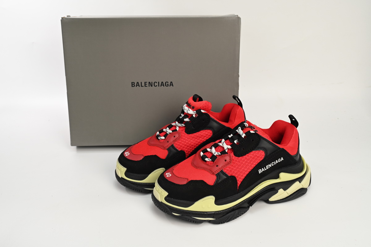     Balenciaga Triple S Black Red Grey 483513 W06E1 1006