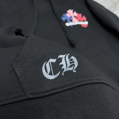 Top Chrome Hearts Multi Color Cross Hoodie Suit  02