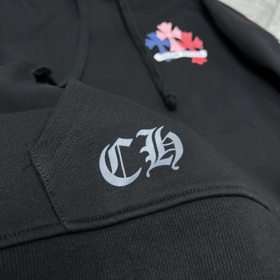 Top Chrome Hearts Multi Color Cross Hoodie Suit  02