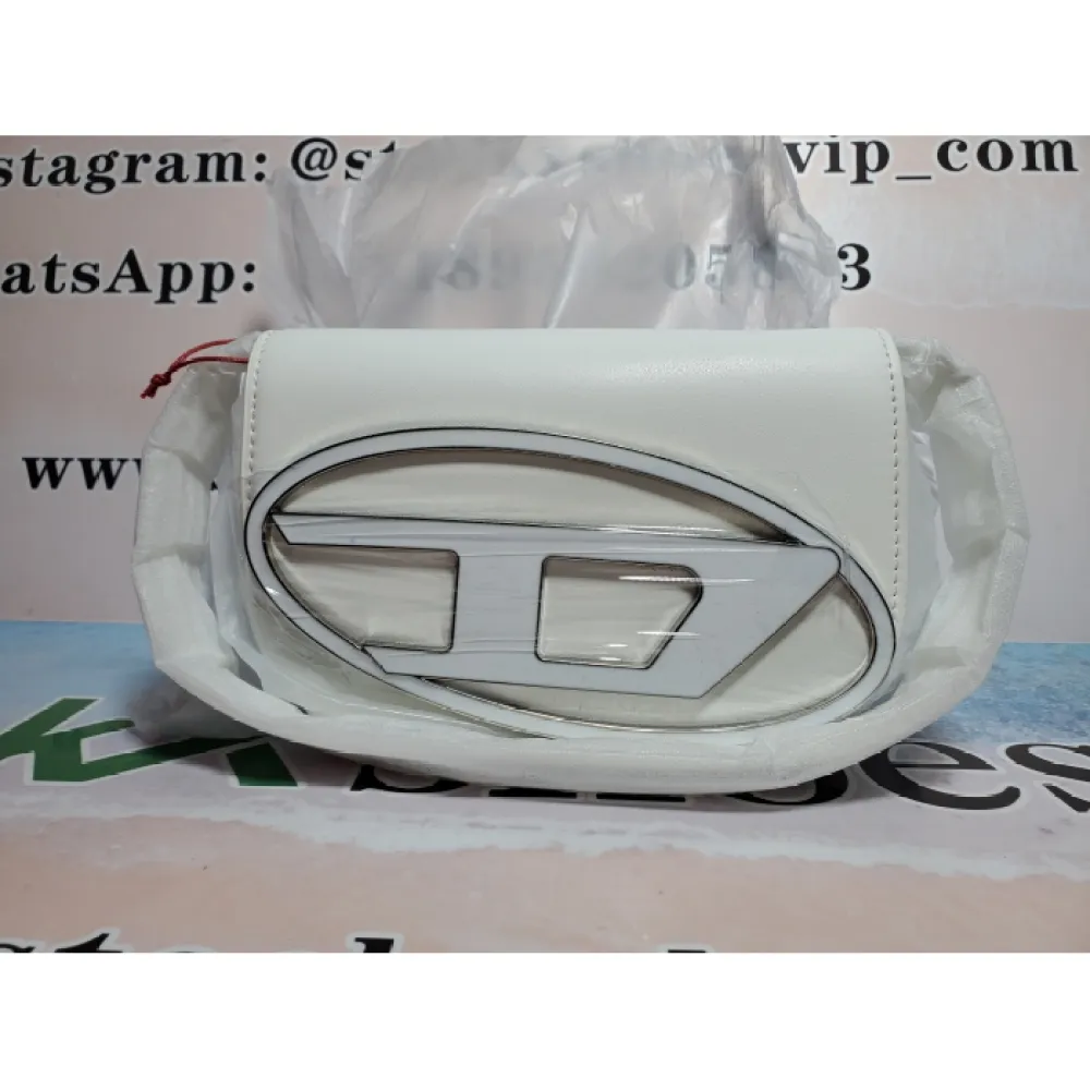 Top Quality Diesel 1DR Shoulder Bag Nappa Leather White