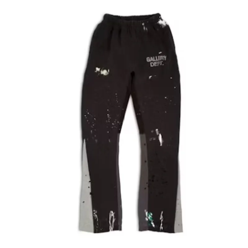 Top Quality GALLERY DEPT Pants Flare Sweat Pants Washed Black