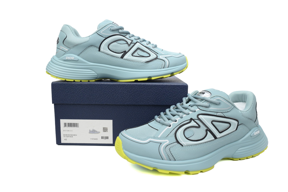  Dior Light Grey B30 Sneakers New Blue  3SN27ZIR-16536
