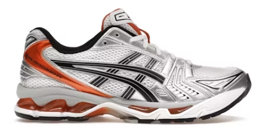     ASICS Gel-Kayano 14 White Piquant Orange