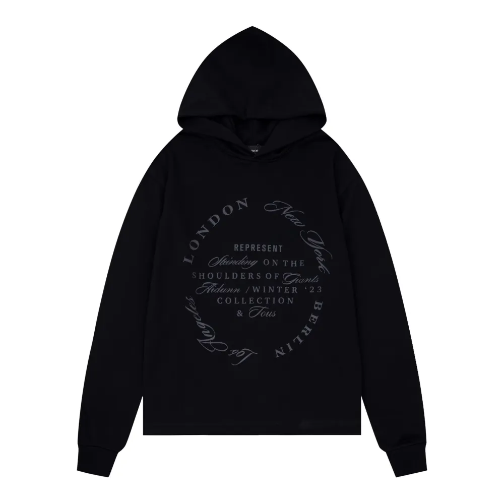 Top Quality Represent Owners Club Hoodie Black 